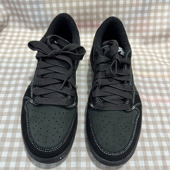 Nike Ps Jordan 1 X Travis Scott Rétro Bas Og Sp Noir Fantôme - Picture 3 of 6